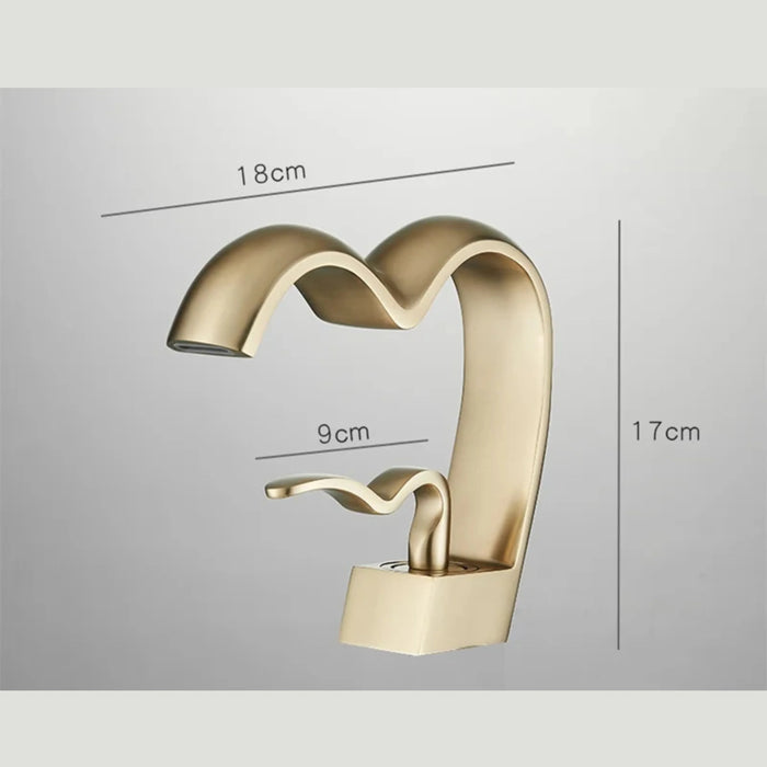 Single Handle Waterfall Bathroom Faucet