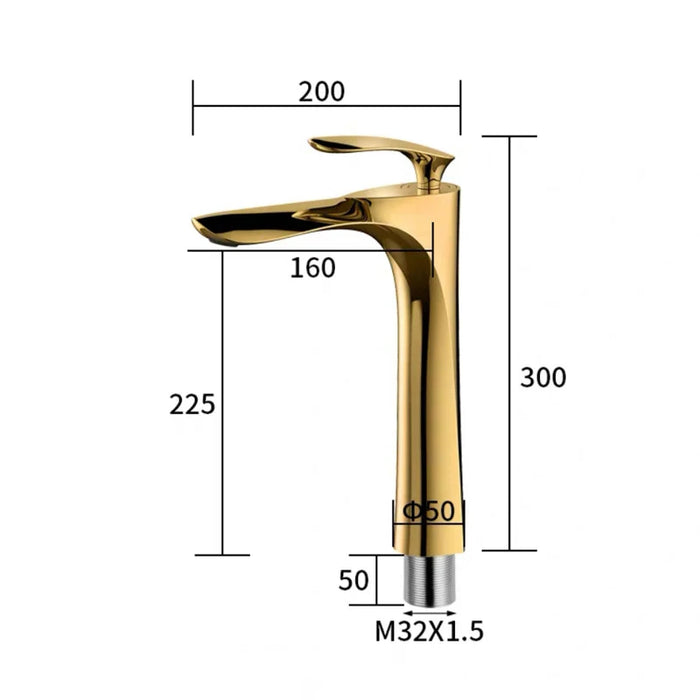 Single Handle Basin Mixer Faucet - DuoFaucets Product Size Image