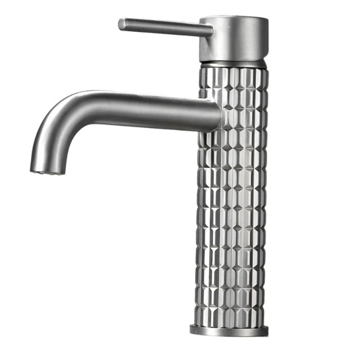 Carved Sink Mixer Tap Hot & Cold Bathroom Basin Faucets