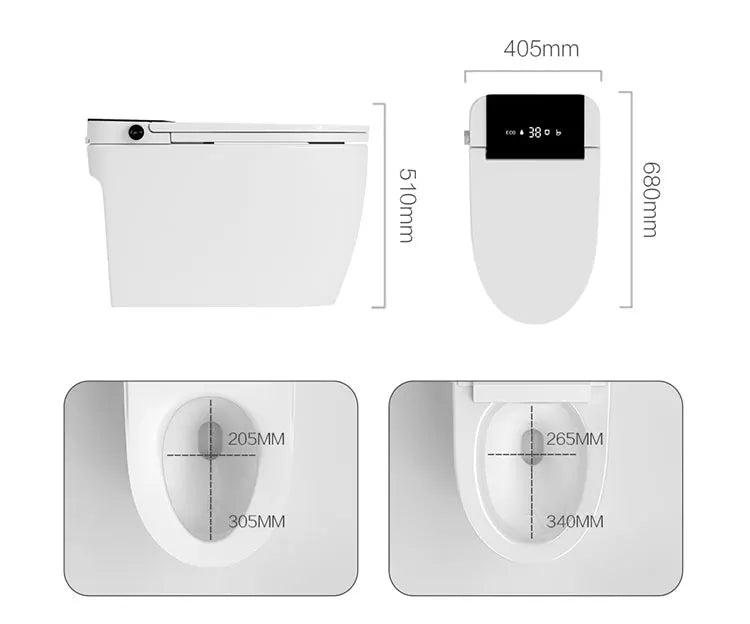 Auto Flush One bathroom Toilet - Duofaucets Size Image