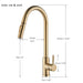 Elite Touch Sensor Kitchen Faucet - DuoFaucets Product Size Image