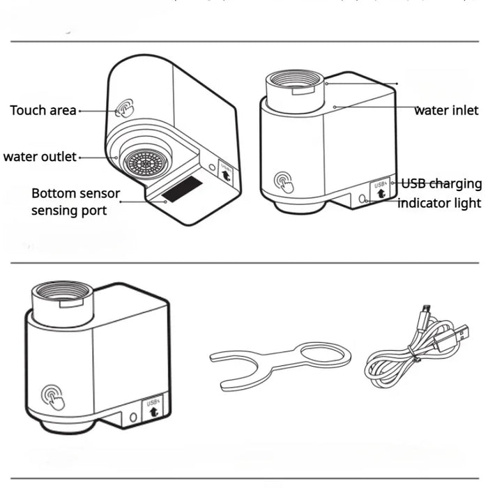 Intelligent Water Saving Rotate Touch Faucet Sensor