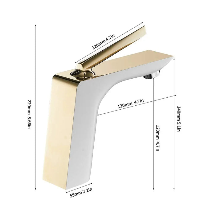 Single Handle Hole Brass Bathroom Sink Faucet