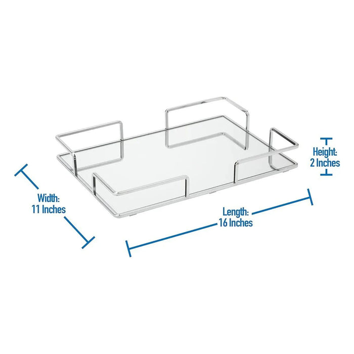 Sleek Modern Chrome Bath Tray