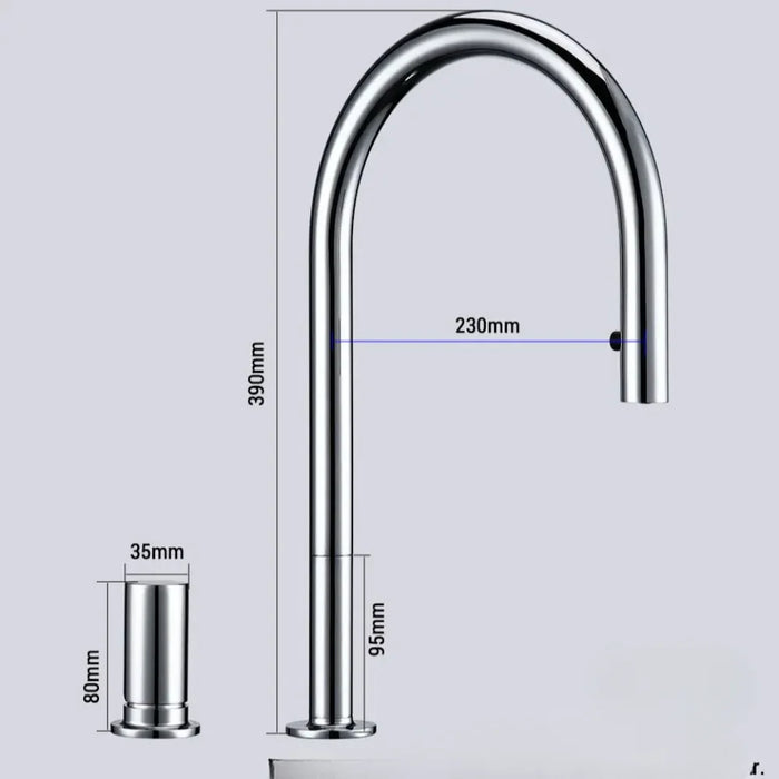 Streamline Flow Chrome and Black Basin Faucet