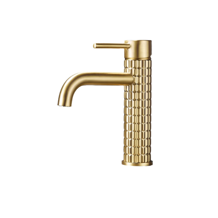 Carved Sink Mixer Tap Hot & Cold Bathroom Basin Faucets