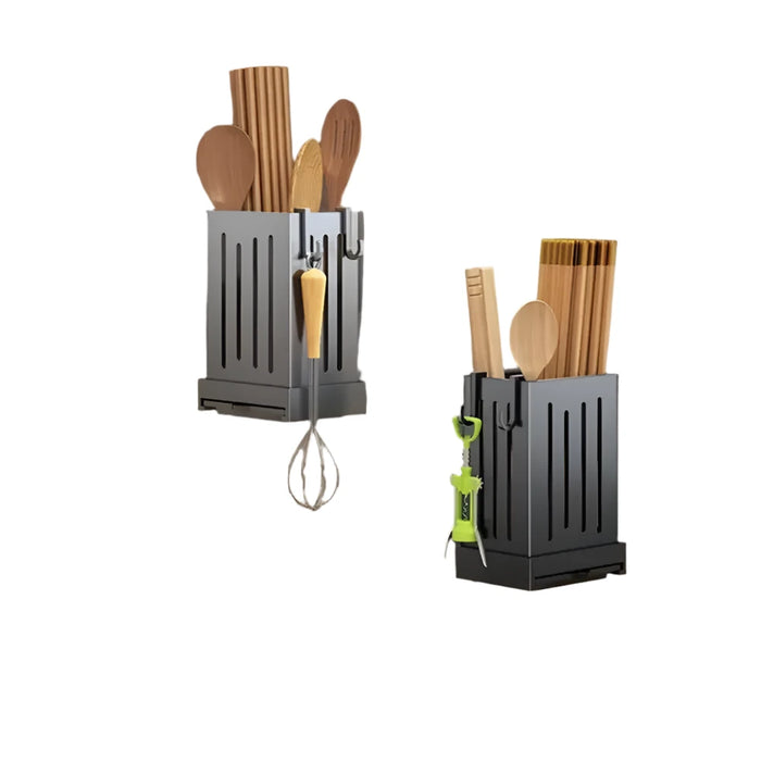 Wall Mounted Spoon Forks Organizer Holder