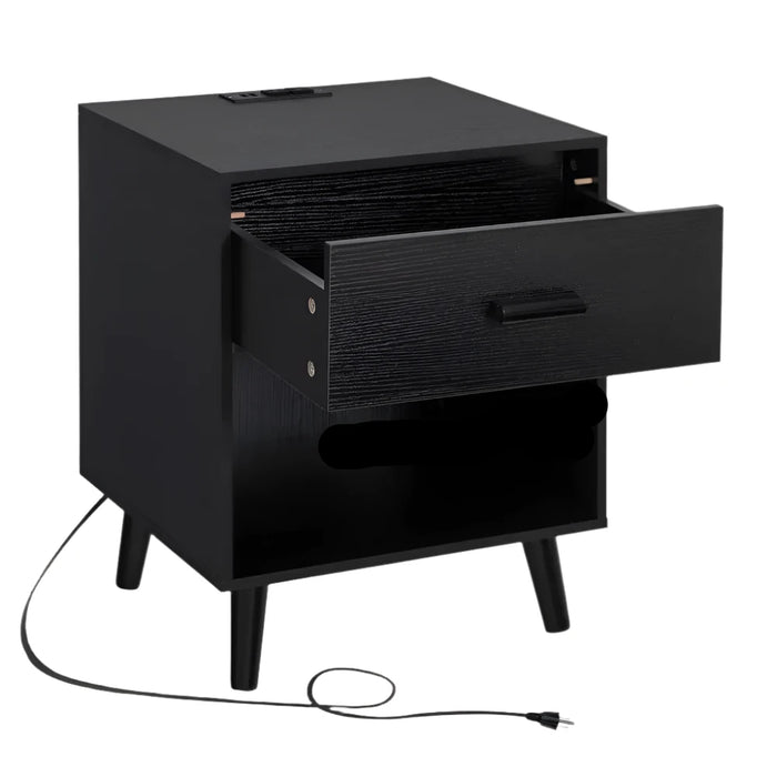 Charging Station Nightstands Set