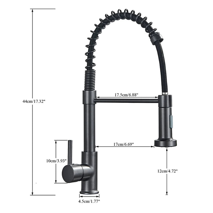 Spring Dual Function Kitchen Faucet - DuoFaucets Product Size Image