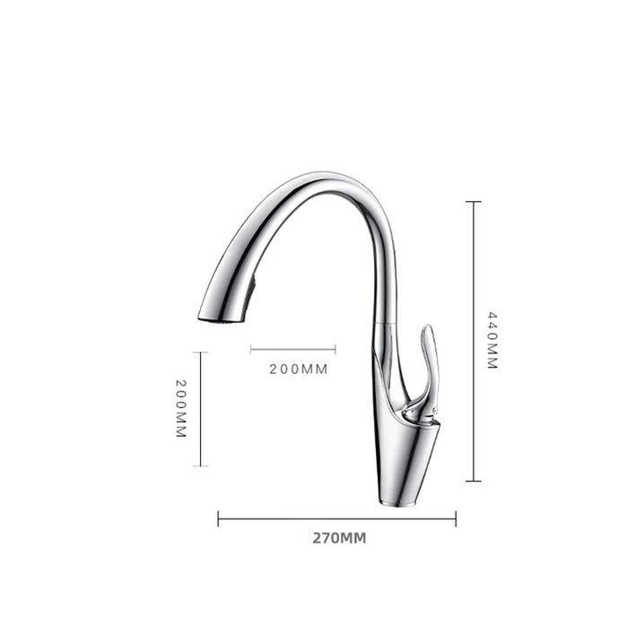 Pull-Out Kitchen Faucet Single Handle - DuoFaucets Product Size Image