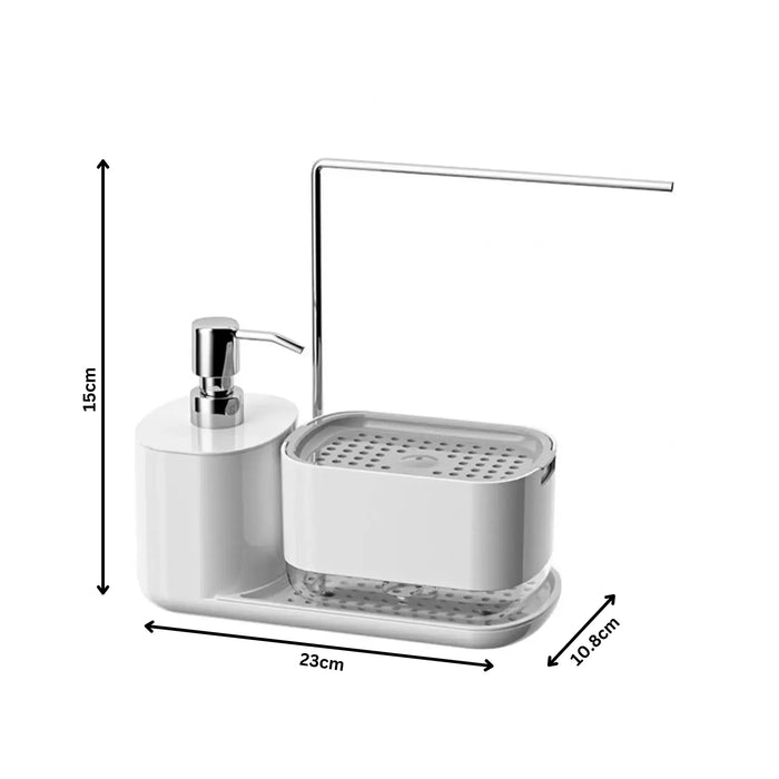 Kitchen Sink Organizer Soap Dispenser Set