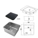 Stainless Steel Sink with Plastic Lid - DuoFaucet Size Image