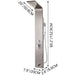 Single Lever Stainless Bathroom Shower - DuoFaucets Product Size Image