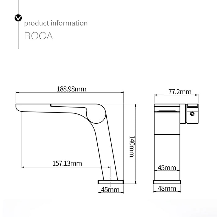 Waterfall Hot and Cold Water Mixer Basin Faucet