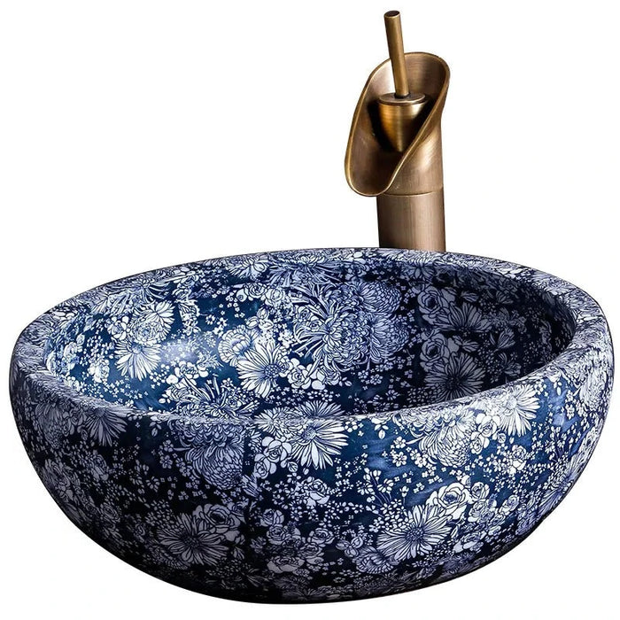 Basin Sink Round Bowl Wash Basin - Duofaucets Product Image