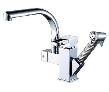 Kitchen Faucets Chrome Dual Spout Pull - DuoFaucets Product