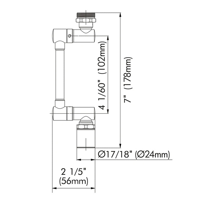 1080 Degree Faucet Extender Adapter Robotic Arm - Product Size