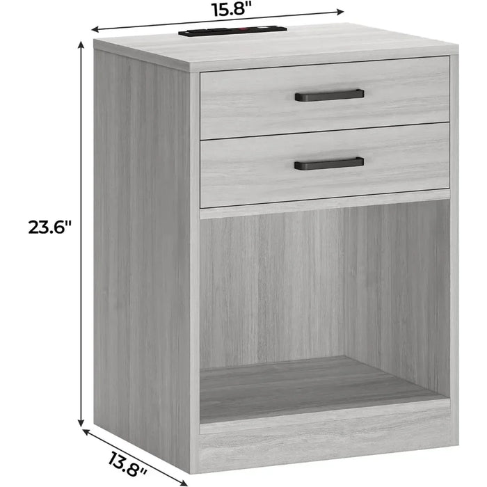 Charging Station Bedside Table