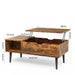 Coffee Table, Elevated Desktop Wooden Dining Table - Size Image