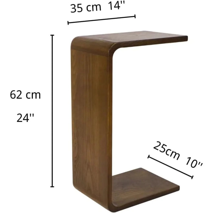 C-shaped coffee table - Size Image