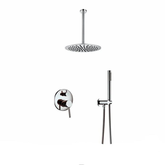 Metal Black Rain Head Bathroom Shower - DuoFaucets Product Image