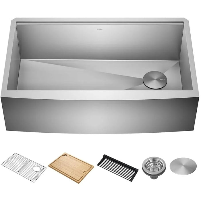 Single Bowl Stainless Steel Kitchen Sink - DuoFaucets Product Image