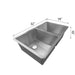 Undercounter Double Bowl Kitchen Sink - DuoFaucets Size Image