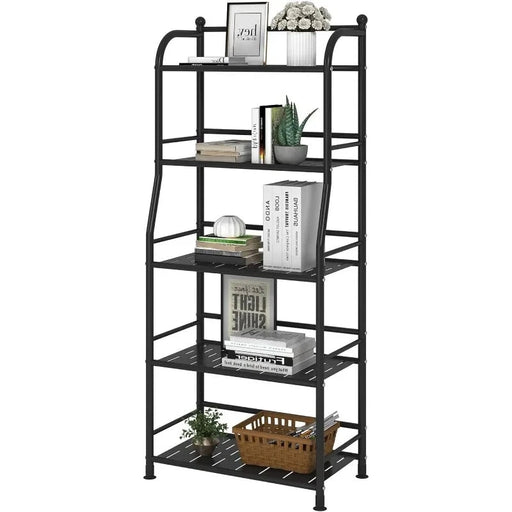 5 Tier Metal Shelf Storage Shelves Living Room Bookshelf - Product Image