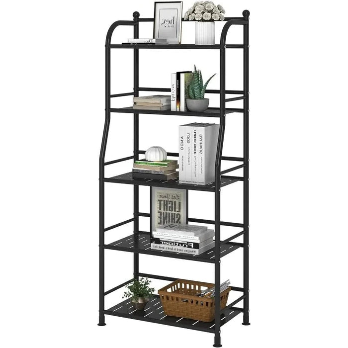 5 Tier Metal Shelf Storage Shelves Living Room Bookshelf - Product Image