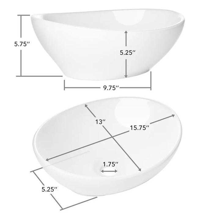 Modern Ceramic Vessel Sink Bowl