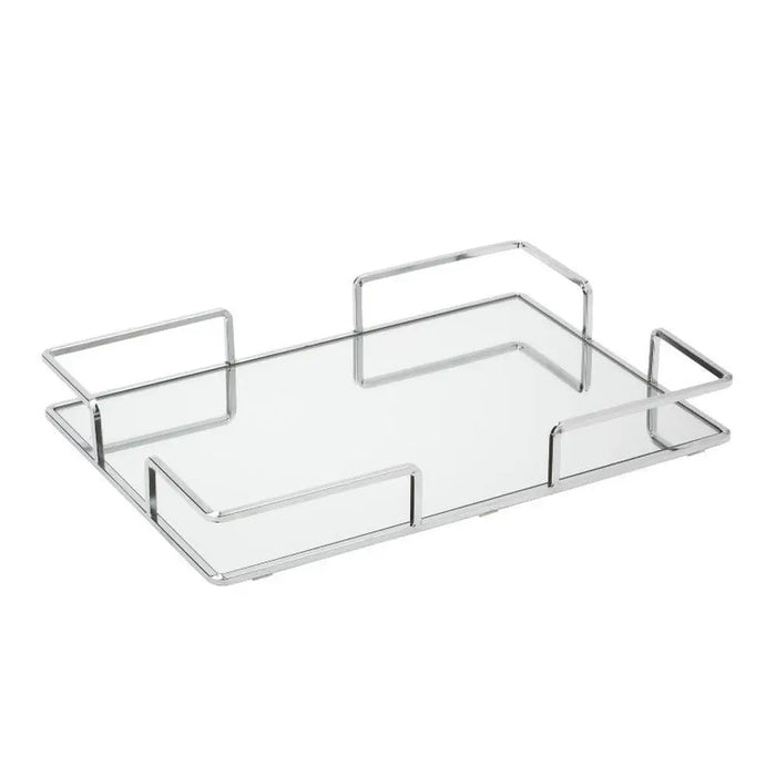 Sleek Modern Chrome Bath Tray - Product Image