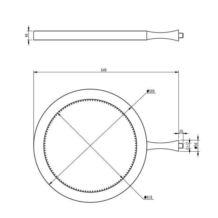 Rainfall Wall Mounted Shower Head