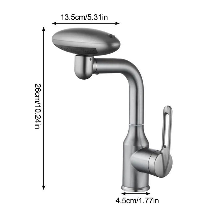 Multi Functional Waterfall Basin Faucet  - DuoFaucets Product Size Image