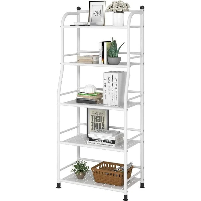 5 Tier Metal Shelf Storage Shelves Living Room Bookshelf - Product Image