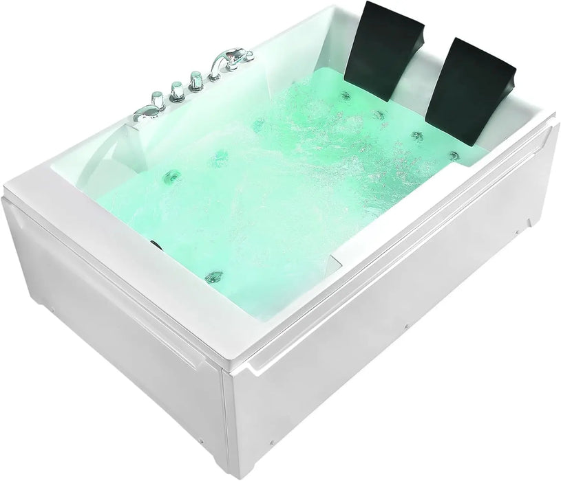 Hydromassage Rectangular Water Jets Whirlpool Bathtub - DuoFaucets Product Image