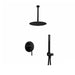 Metal Black Rain Head Bathroom Shower - DuoFaucets Product Image