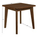 Castle Place Mid-Century Square Wooden End Table - Size Image