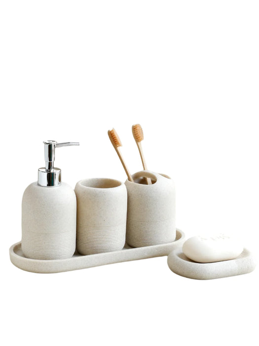 Bathroom Lotion Dispenser and Toothbrush Holder