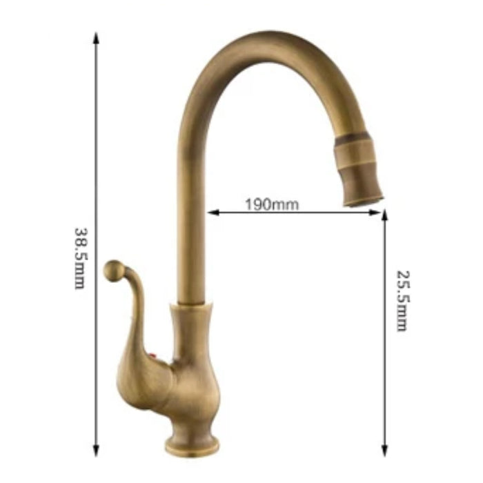 Single Hand Brass Kitchen Sink Faucet