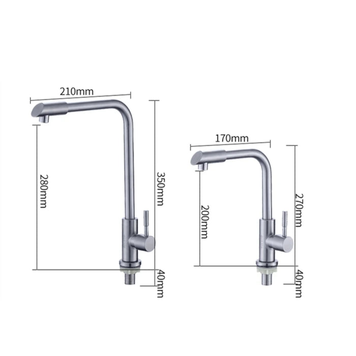 Single Hole Stainless Steel Kitchen Faucet