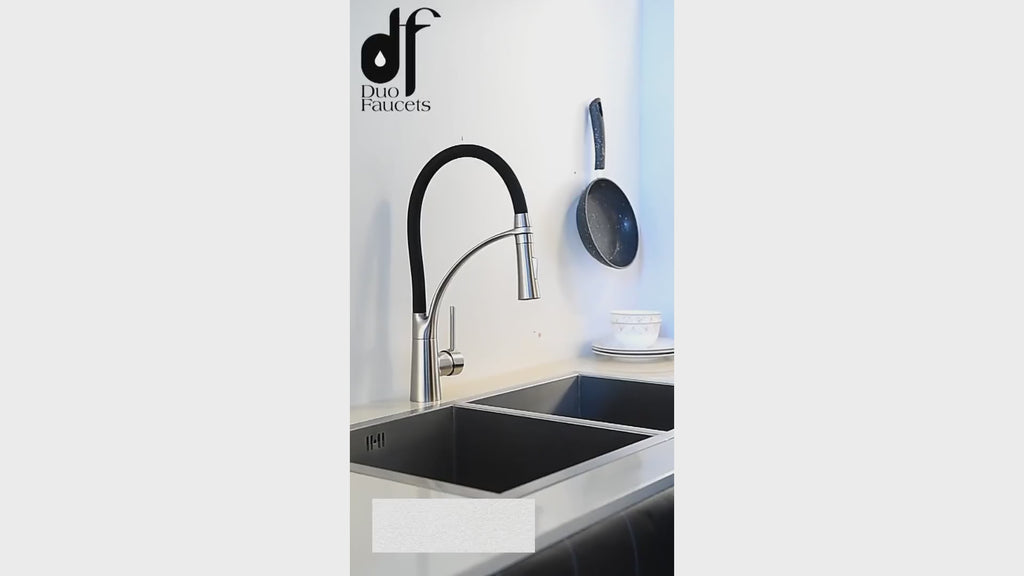 Brushed Nickel Kitchen Faucet - DuoFaucets Product Video